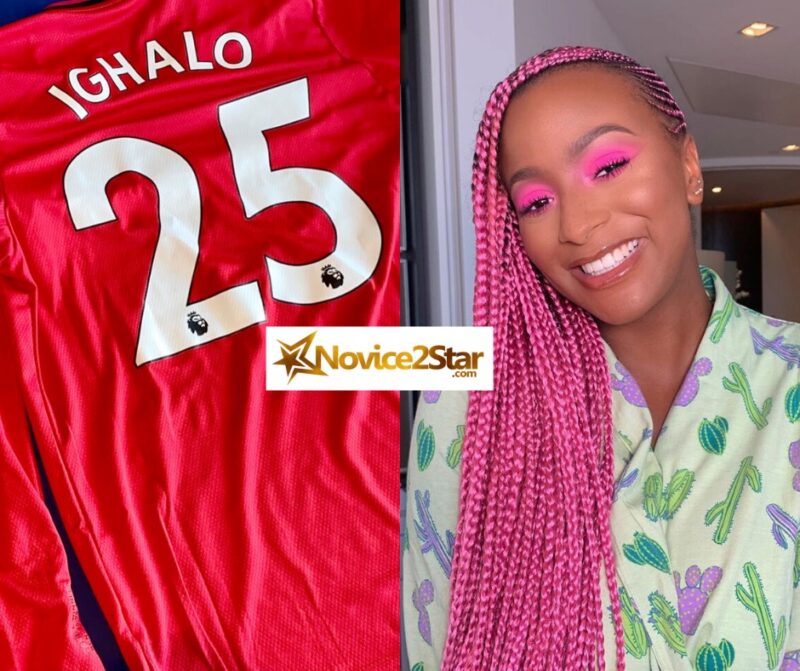 Odion Ighalo Sends A Manchester United Jersey To DJ Cuppy After She Dumped Arsenal