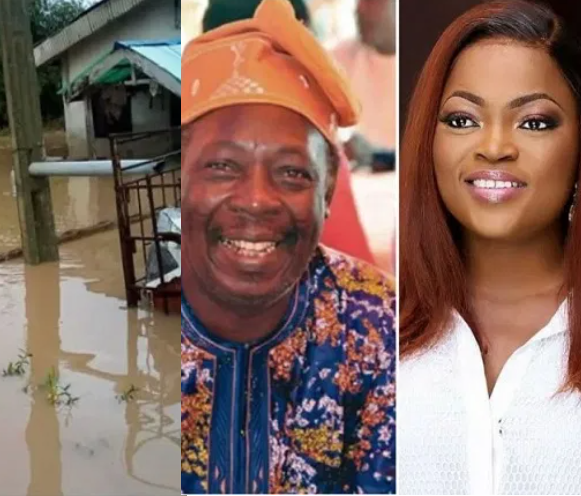 Funke Akindele Gives Pa James A House After Flood Chased Him Out