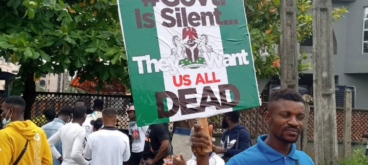 Protesters in Lagos