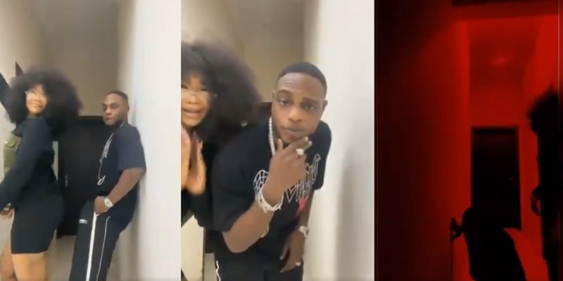 #BBNaija Tacha Joins The #Silhouettechallenge With Singer, L.A.X (VIDEO)