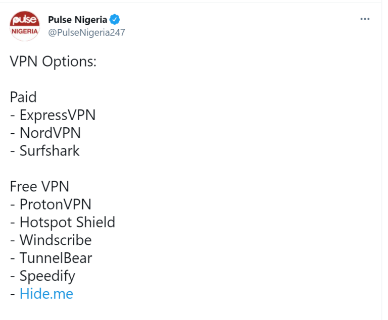 Twitter Nigeria VPN