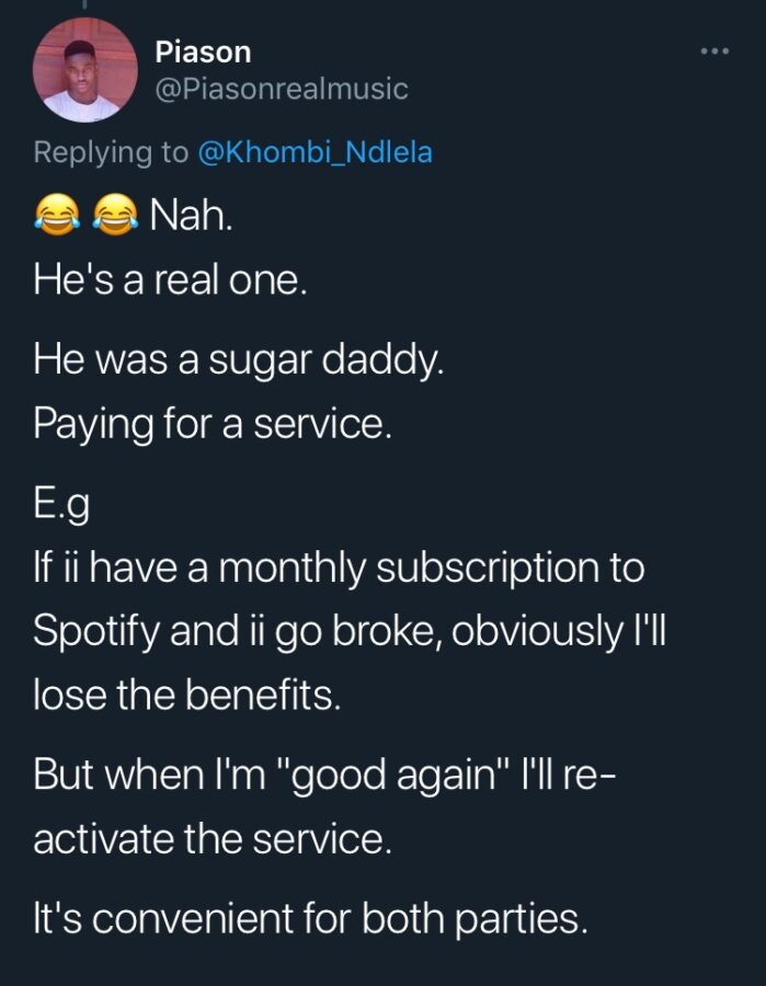 Reactions has South African Lady dumps sugar daddy 